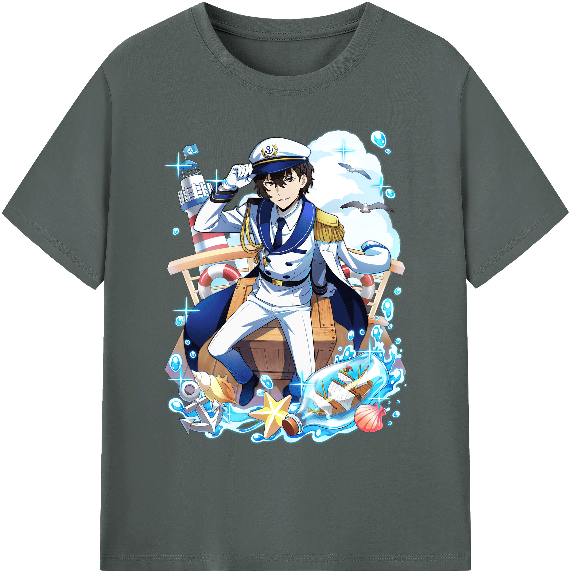 文豪ストレイドッグス Bungo Stray Dogs 綿100％ メンズ半袖Tシャツ｜肌触りやわらか＆通気性
